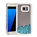 Urberry Galaxy S7 Edge Case, Floating Bling Glitter Sparkle Case for Samsung Galaxy S7 Edge with a Screen Protector (Blue)