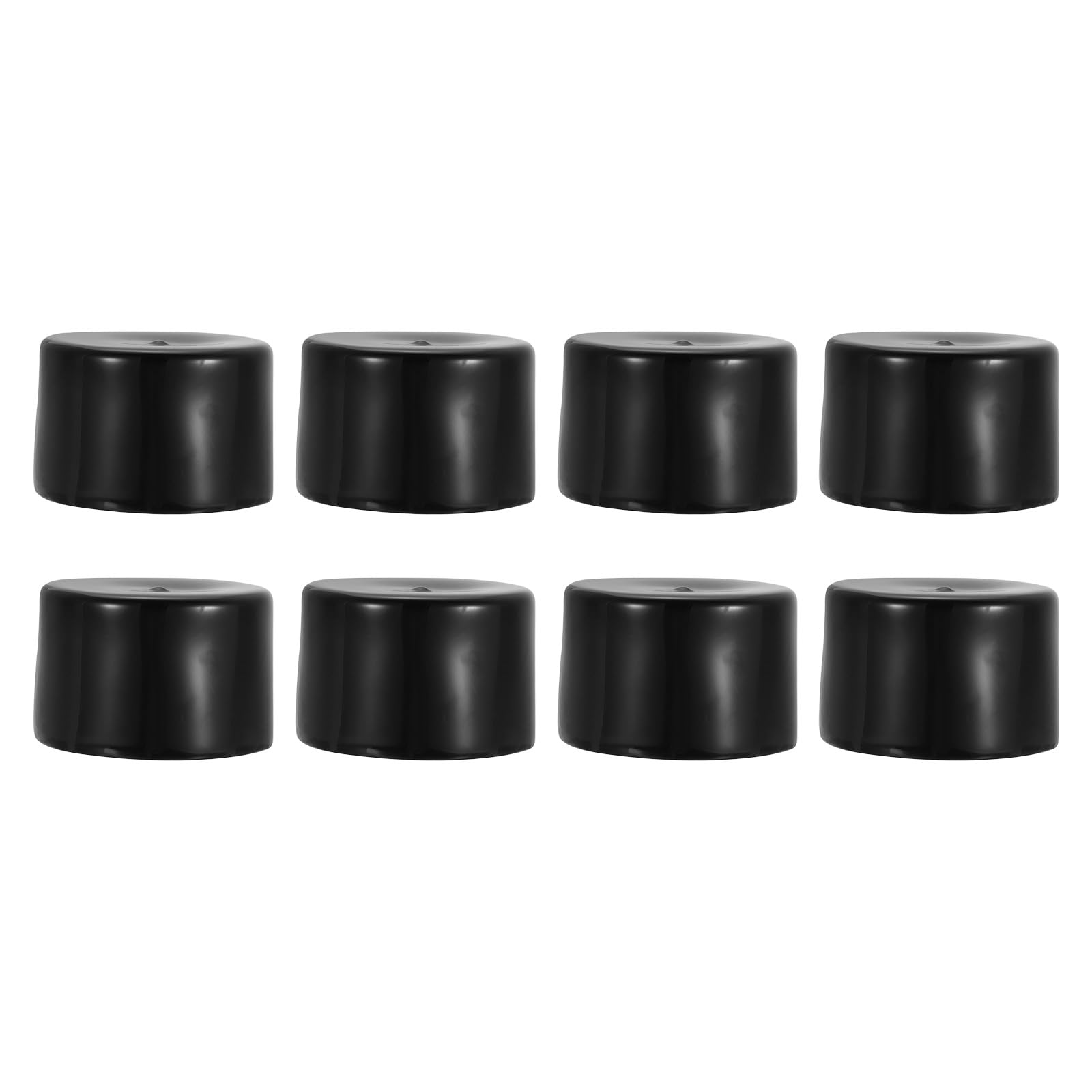 PATIKIL 3" ID Round Rubber End Caps, 8 Pcs Rubber Bolt Covers Caps PVC Rubber Screw Covers Flexible Screw Thread Protector Caps for Metal Tube Rod Bolt, Black