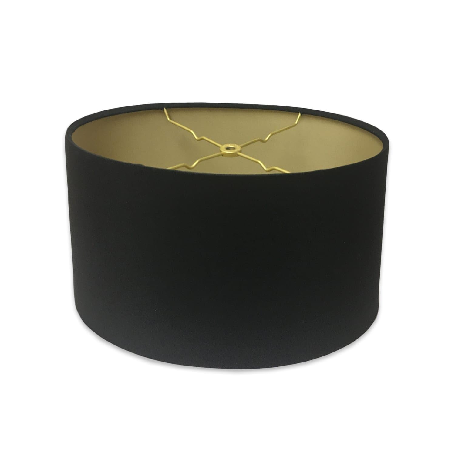 Royal Designs Shallow Oval Hardback Lamp Shade, Black, 12 x 14 x 8.5 — image 1