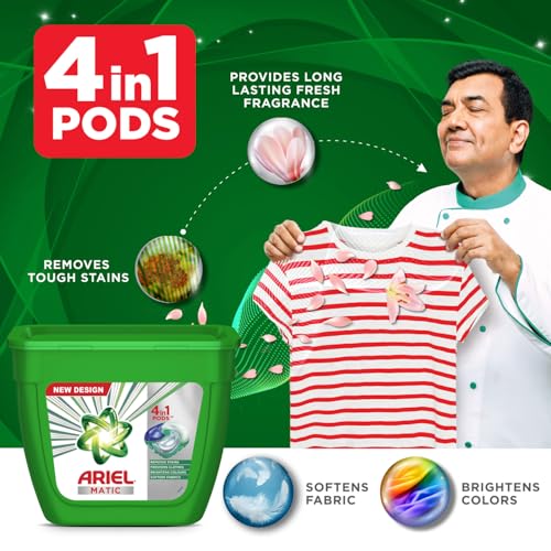 Ariel Matic 4in1 PODs Detergent Pack 18 ct -for Top & Front photo 11