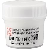Kuretake ZIG Cartoonist White Ink 30ml, for dip Pen, Brush, Drawing, Calligraphy, Illustration, Lettering, for Professional, Artists, Manga, Made in Japan