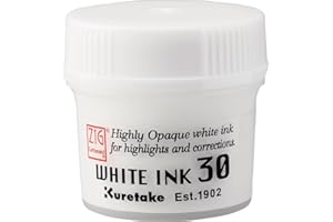 Kuretake ZIG Cartoonist White Ink 30ml, for dip Pen, Brush, Drawing, Calligraphy, Illustration, Lettering, for Professional, Artists, Manga, Made in Japan