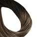 Full Shine Invisible Tape in Hair Extensions Human Hair Color 1B off Black Fading to 6 and 27 Honey Blonde Seamless Remy Hair Extensions 14 Inch Tape in Extensions Human Hair for Wedding 20PCS 50g