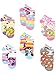 My Little Pony Girls 6 pack Socks (Shoe: 10-4 (Sock: 6-8), Blue Hearts Stripes)