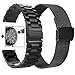 CAGOS Galaxy Watch 46mm/Ticwatch Pro Bands, Solid Stainless Steel Metal + Mesh Loop Strap Replacement Band for Ticwatch Pro/Samsung Galaxy Watch 46mm Smartwatch (Metal+Mesh Black XLarge)