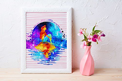 Uhomate-Princess-Ariel-The-Little-Mermaid-Home-Canvas-Prints-Wall-Art-Inspirational-Quotes-Wall-Decor-Living-Room-Bedroom-Bathroom-Artwork-C033-8X10