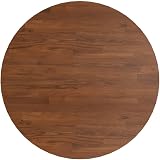 vidaXL Solid Oak Wood Table Top Dark Brown 70cm Diameter 1.5cm Thick Dining view 4