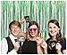 ShiDianYi Foil Fringe Curtain Streamer Backdrop Metallic Foil Curtain Tinsel Backdrop Christmas Photo Booth Props -1217S (3FTx8FT, Green)