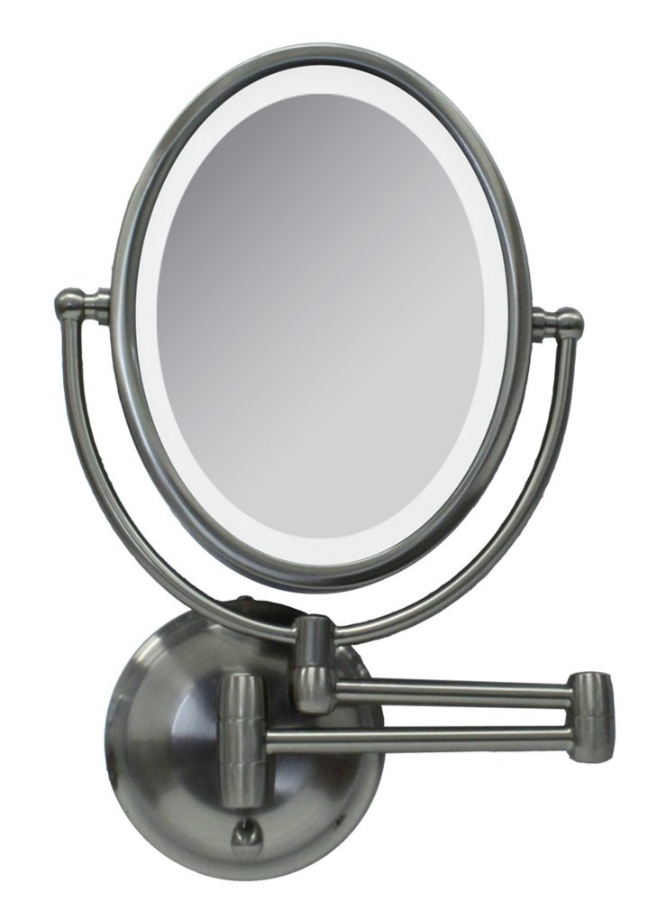 Zadro LED Lighted Oval Wall Mirror LEDOVLW410 Satin
