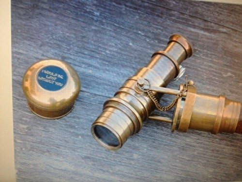 Max Engineering Enterprises Nautical Antique Walking Stick Folding Telescope Wooden Nautical Gift -Telescope Vintage Walking Cane Antique Style Stick