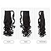 SEIKEA 20 Inch Curly Ponytail Extension Clip in Wrap Around Synthetic Hairpieces for Women - Gold Blonde Mix