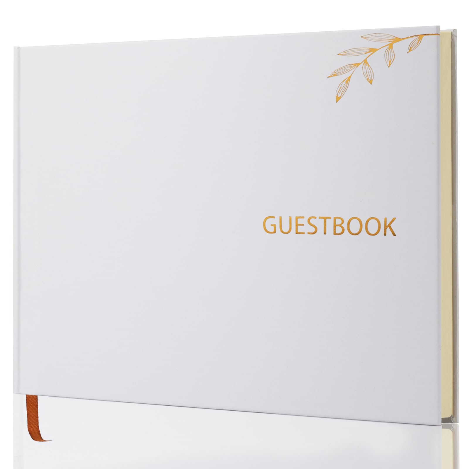Photo 1 of Blank Wedding Guest Book - All Pages are Blank for Sign in and Photos - Weddings Reception, Baby Showers, Birthdays and Special Events - Hardcover 10.2 x 7.6 inches