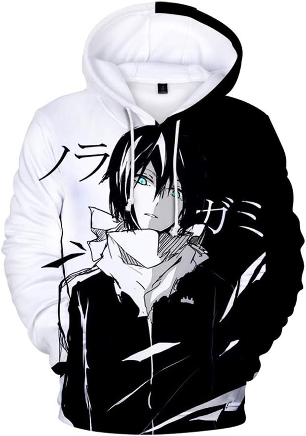 TINGYUANO Noragami Anime Pattern 3D Printed Pullover Hoodie Unisex Plus Size Outwear Sweatshirt