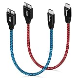 Type C to Micro B Cable, iSeekerKit USB 3.0 USB-C to Micro USB 1Ft Charge & Data Sync Cable Compatible for Samsung Galaxy S5/ Note 3, Toshiba Canvio, WD External Hard Drive