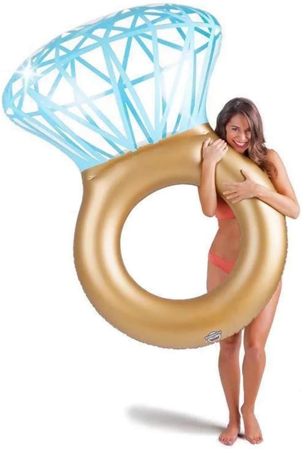 Nwlgl Inflatable large ring swim ring adult diamond ring lifebuoy(170X120CM)