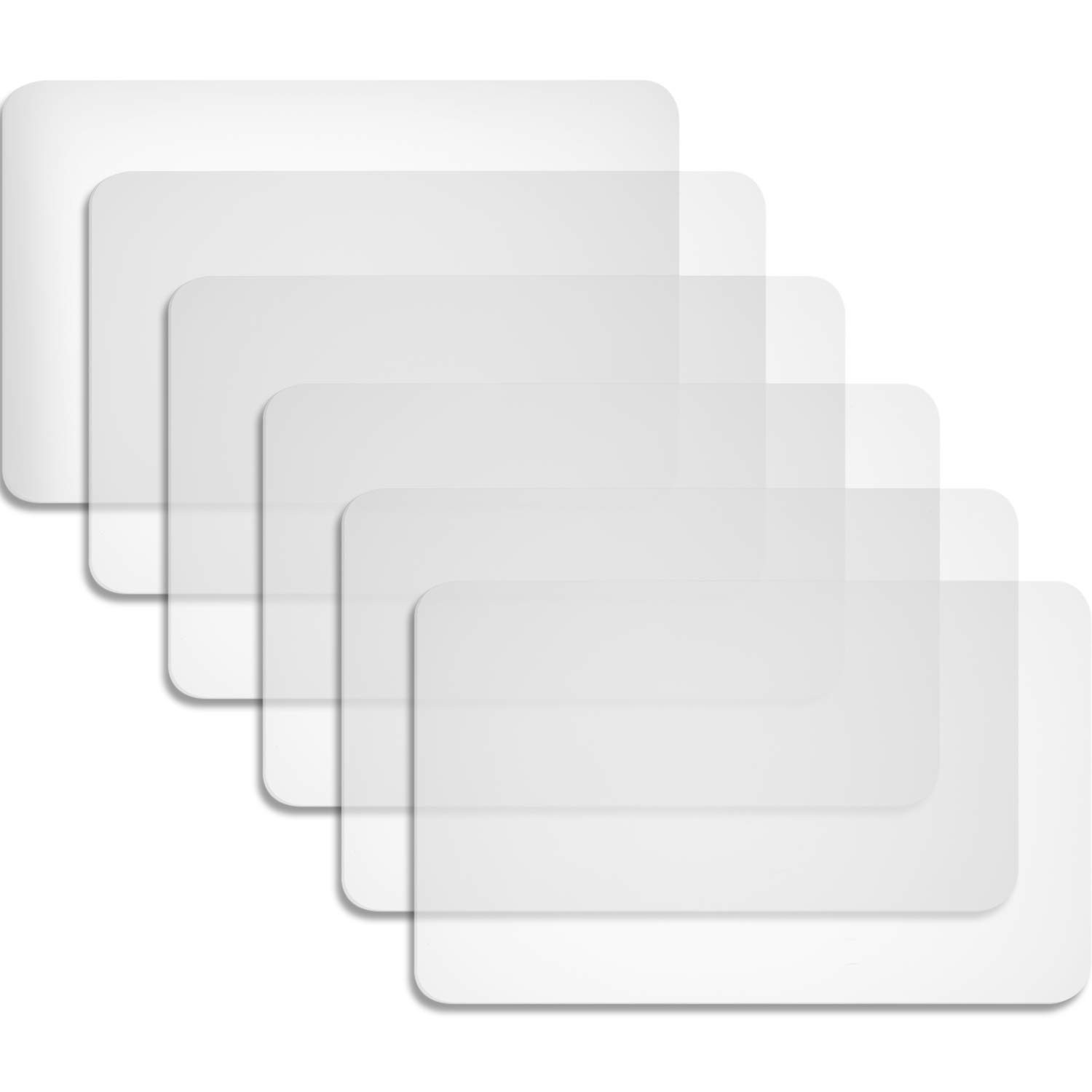 Boao 6 Pieces Plastic PlacematsTable Mats Heat Resistant PlacematsDining Mats for Table, Dining, Kitchen (15.7 x 11.8 Inch)