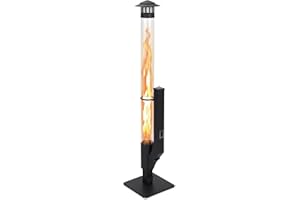 COWVIE Wood Pellet Heater with Rain Cap and Viewing Window for Patio Burning Flame, Portable Pellet Stove for Backyard, Campi