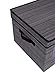 Internet's Best Storage Box with Window - Durable Storage Bin Basket Containers with Lids and Handles - Clothes Nursery Toys Organizer - Grey