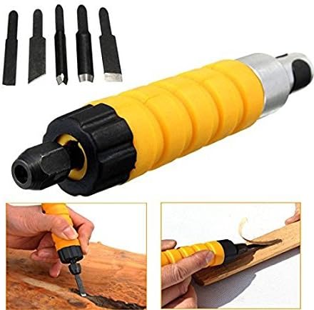 Lussoliv Drillpro Woodworking Carving Chisel Carving Machine Tool With 5 Carving Blades