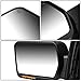 Driver Left Side Rear View Mirror - Manual Folding | Power Adjustment | Heated Glass | Amber LED Turn Signal | Puddle Light - Compatible with Ford F-150 04-14, Texture Black