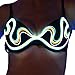 Electric Styles - Black Push Up Bra with Electroluminescent Wire, Neon Light- Up Bra - Too Sexy - 32B