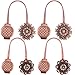 kilofly Magnetic Decorative Drapes Holdbacks Curtain Tiebacks Clips, Set of 4