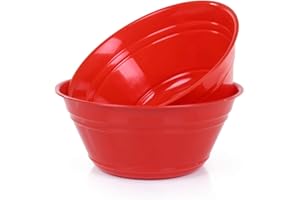 Mintra Home Snack Bowls (Large 2pk (4L), Red)