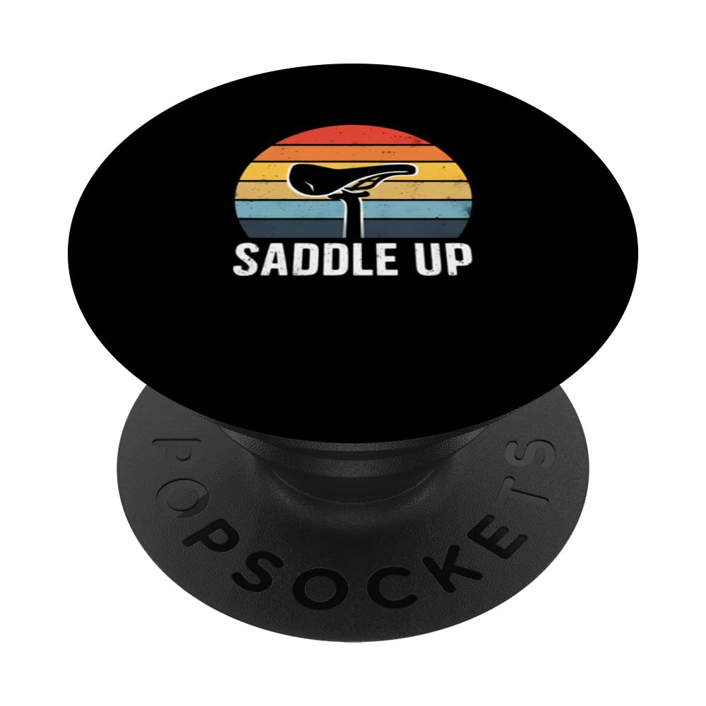 Saddle Bicycle Pun Humor Design PopSockets Swappable PopGrip