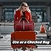 Gonex 60L Packable Travel Duffle Bag Foldable Duffel Bags for Luggage Gym Sports Camping Travelling Cycling Storage Shopping Water & Tear Resistant Red