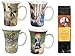 4 Impressionists Coffee or Tea Mugs in a Matching Gift Box and 6 Tea Bags, Bundle 2 Items
