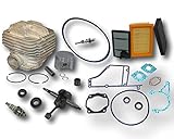 Stihl TS400 Concrete Saw Rebuild Kit Cylinder Crankshaft Belt Filters Gaskets Spark Plug