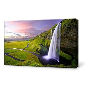 Canvas Wall Art for Living Room,Bedroom Home Artwork Paintings Waterfall Landscape Ready to Hang - 12x18 inches