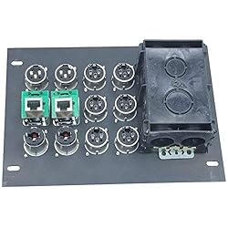 MCSPROAUDIO Recessed Stage Floor Box with 6 XLR