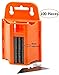 Katzco 100-Pack Utility Knife Blades with Dispenser - Sharp Utility Knife Blades - with Dispenser for Safe Storage and Easy Disposal