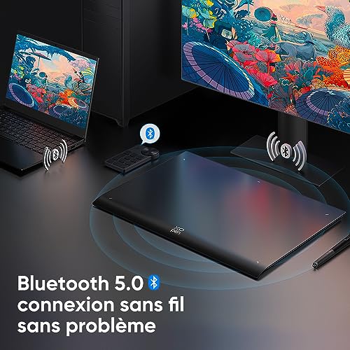 XP-PEN Deco Pro LW (Gen 2) Graphics Tablet Drawing Graphics Tablet without Bluetooth 5.0 Screen, Stylus with 16K Pressure Levels, Compatible with Windows Chrome OS MacOS 10.10 Android 10.0 Linux