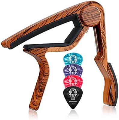Amazon Com Donner Dc 1w Walnut Wood Color Guitar Capo For