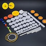 DIKAVS 78 Kinds of Gear Package Toy car Accessories Motor Various Gear axle Belt bushings + ( Installation Tool ) (78 Kinds (82)) (1)