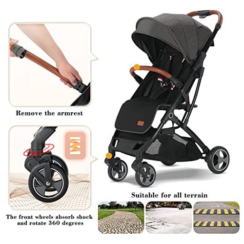 Blahoo Lightweight Baby Stroller, Folding Compact Travel Stroller for Airplane, Umbrella