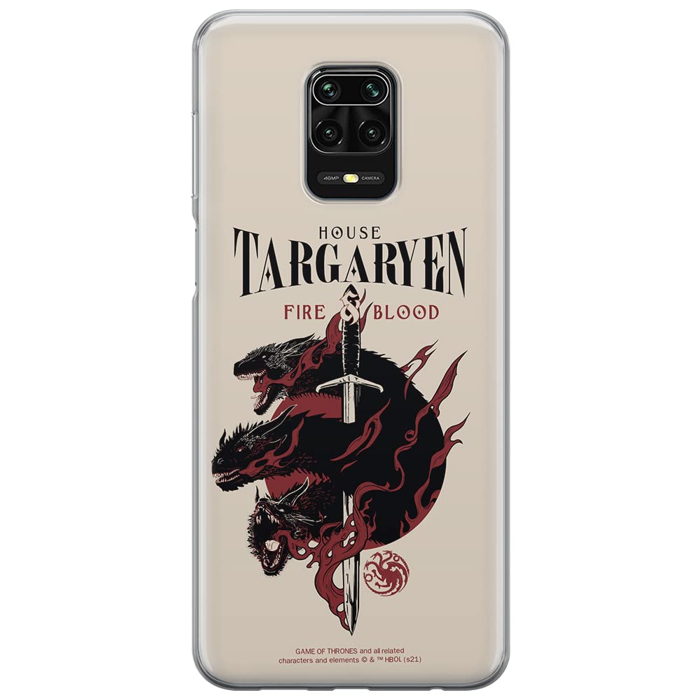 ERT GROUP mobile phone case for Xiaomi REDMI NOTE 9 PRO/ 9S original and officially Licensed Game of Thrones pattern 006 optimally adapted to the shape of the mobile phone, case made of TPU