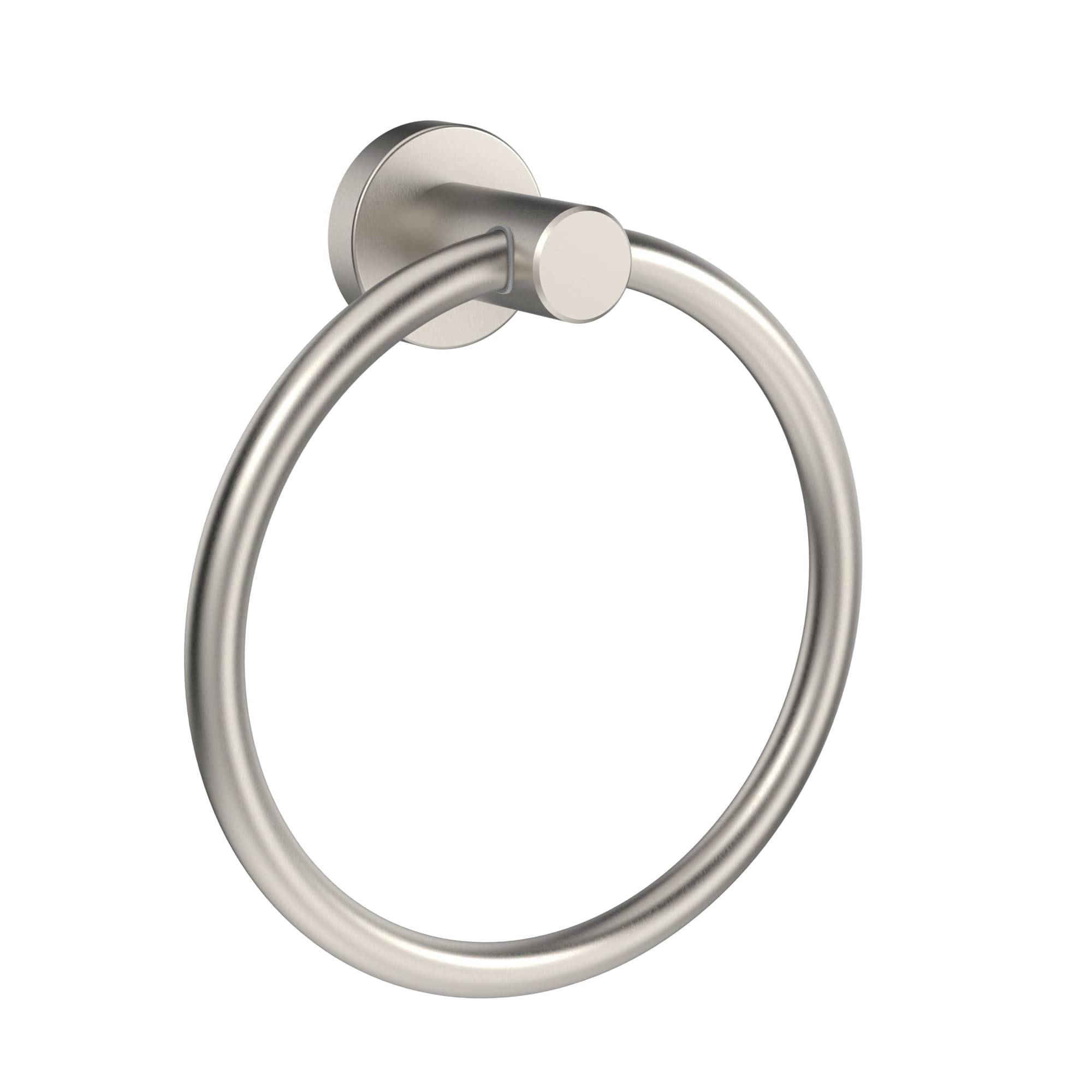 WZRUA Towel Ring Hand Towel Holder Wall Mounted, Brushed Nickel SUS304 Stainless Steel Modern Rustproof Towel Holder for Bathroom(Round Base)