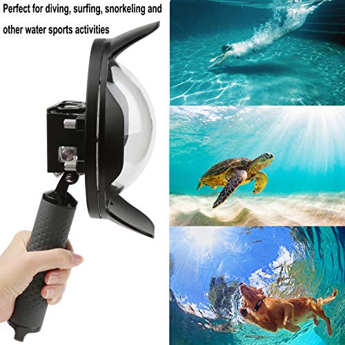 Gurmoir Shoot 6" Dome Lens Hood Dome Port for Gopro Hero 7 Black/Hero 6/Hero 5/Hero (2018) Action Cameras Snorkeling Underwater Diving Dome with Waterproof Housing Case with Soft Rubber Floating Grip