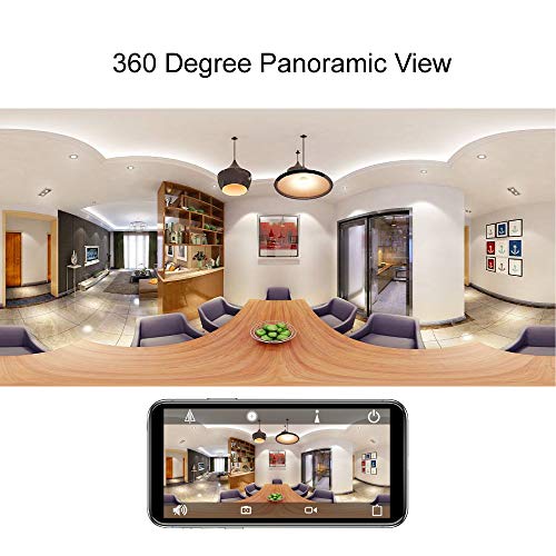 WiFi Panoramic Security Camera, Jennov Wireless 360 Degree Fisheye Home Surveillance IP Camera 5MP HD Outdoor Weatherproof & Indoor Baby Monitor with 2-Way Audio Night Vision for Kid Pet Elderly