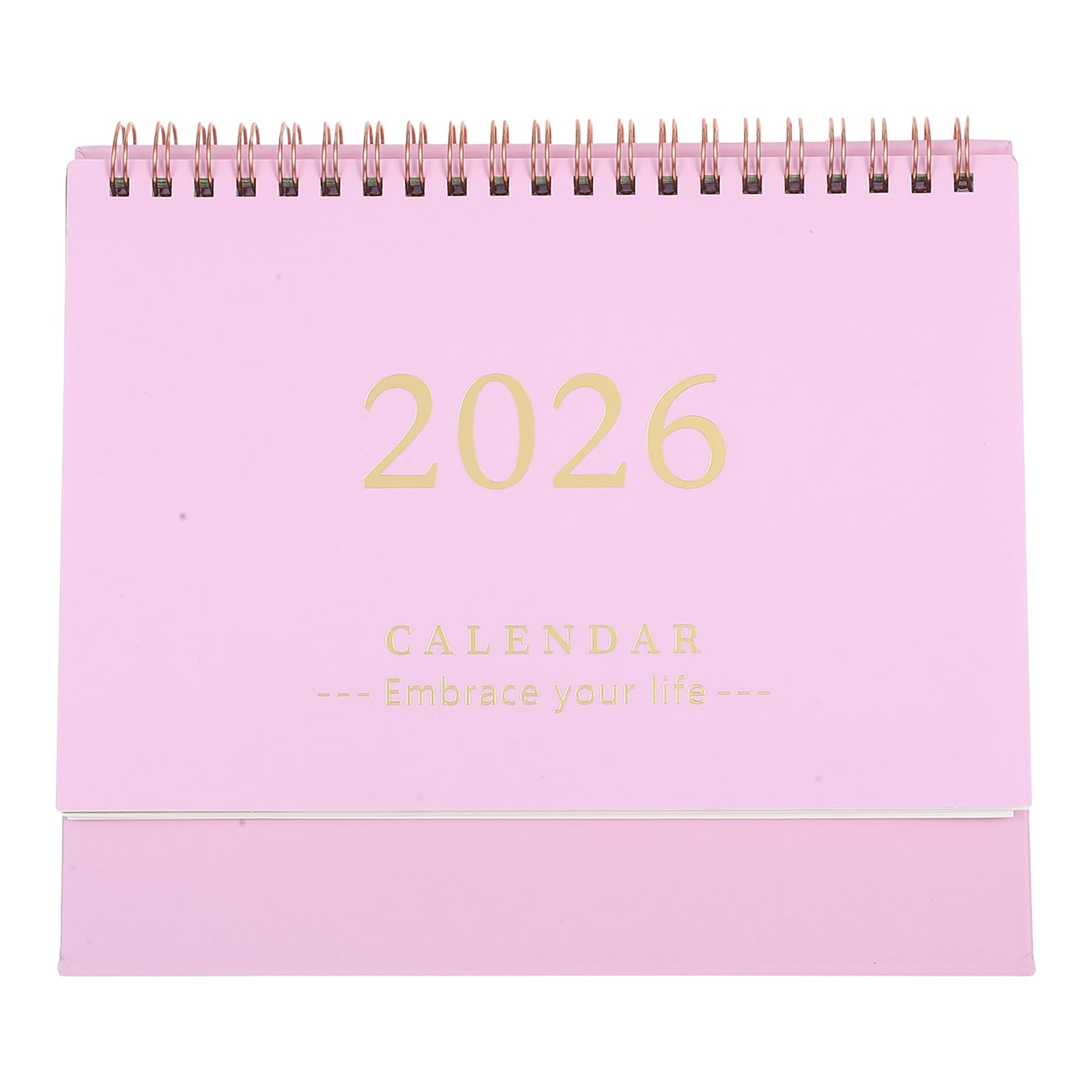 2026 Desktop Calendar, Standing Flip Monthly Calendar Planner Organizer Scheduler for Home Office Decorations Pink