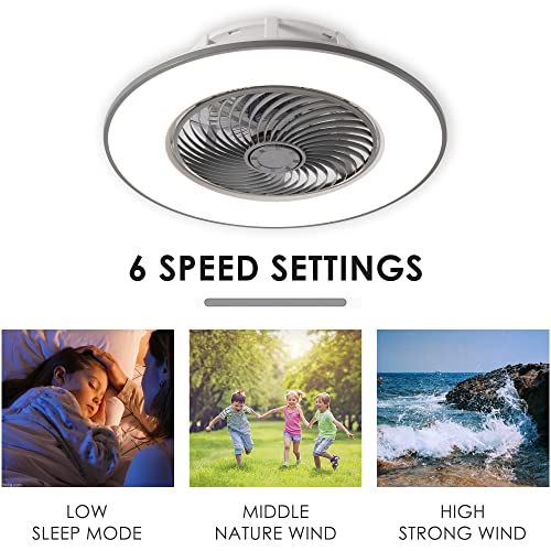 YANASO Low Profile, Bladeless Ceiling Fan with Lights and Remote