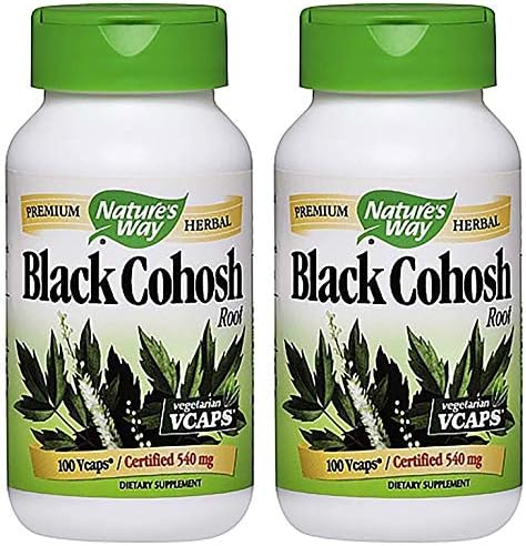 Black Cohosh Root Dietary Supplement (Pack of 2) Traditional Herbal Medicine, 100 Count Each