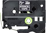 Brother STe-161 Stencil Tape Cassette Black on White 36mm 3M Brother Genuine view 2