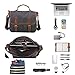 Gimay 15 inch Messenger Bag Canvas Briefcase Laptop Computer Bag (black-1)