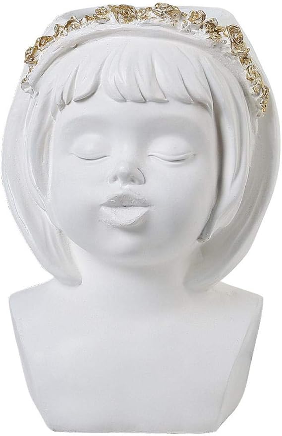 LPQA Esculturas Estatua Maceta Decoración Hogar Arreglos Florales