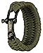 The Friendly Swede Trilobite Extra Beefy Paracord Survival Bracelet with Stainless Steel Black D Shackle, Fits 6