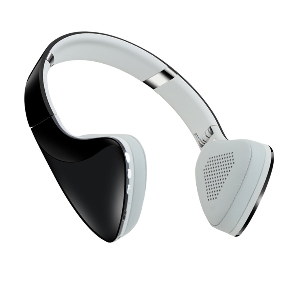 Wireless Bluetooth Headphones Over Ear, wireless sport bluetooth headset, Folding design PC stereo headphone with mic and Soft Memory-Protein Earmuffs--SUOYANA (Black)